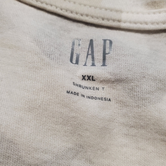 NWT GAP Beige Camo Print L/Sleeve Crop Top Tee Size XXL, Casual 100% Cotton - Picture 8 of 9